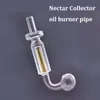 Novo design de atualização Tubo de queimador de óleo de vidro com bola de 30mm Dab Straw Oil Rig Ash Catcher Bong Bubbler Tubulação de água portátil para bolso