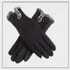 Fingerless Gloves Arrival Female Rotro Winter Wrist Velvet Elegant Wool Warm Button Mittens Touch Screen Charming Women Cashmere