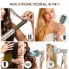 Hair Straighteners Folding Dryer Brush 6 In 1 Speed Blow Negative Ions Fast Drying Hairdryer Curling Wand 231128