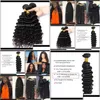 Hair Wefts Wefts 30 32 34 36 38 40Inch Deep Wave Brazilian Human Extensions 1Pcs Remy Hair Weave Bundles Ipp6N V203I Drop Delivery Dhksi