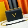 Vintage M53754 twist Epi Gold chain tote bag Luxe ontwerper Klassieke dames heren handtassen crossbody Echt lederen clutch Pochette schouderbandtassen