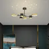 Pendant Lamps Nordic Dining Tables Lights Modern Chandelier For Living Room Bedroom Black Home Gypsophila Hanging Lamp