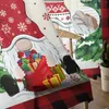 Curtain Snowflake Gnome Merry Christmas Tulle Window Living Room Sheer Bedroom Balcony Decor Printed Voile Drape
