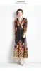 Boutique Dames Bedrukte Jurk Lange Seeve Bloemenjurk 2024 Lente Herfst Strikjurk High-end Mode Dame Maxi Jurken Feest Runway Jurken