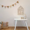 Novelty Items Korean Kids Room Garland Wooden Triangle Flag Wall Hanging Bunting Banner Nursery Baby Shower Birthday Party Nordic Decor 230428