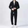 Mens Tracksuits 2st Sets Winter Warm Fleece Tracksuit Fashion Jacket Pants Set Men Casual Thick Sportswear Clothes Plus Size 7xl 8xl 231129