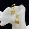 Med ruta 2022 Women Designers Stud Bag Design 18K Gold Plated Luxury Earrings Hoop Studs Wedding Earring Girls Gift226C