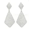 2023 Cadermay Trendy S Moissanite Earrings Studded Wedding Jewelry Elegant Shiny Square Diamond Earrings For Women