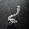 Mode-boucle d'oreille punk platine zircon individualité serpent oreille gauche boucle d'oreille unique232R