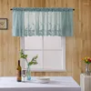 Curtain Modern Lace Jacquard Window Hem Coffee Short For Cabinet Bedroom Small Fresh Kitchen