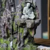 Garden Decorations Mini Decor Fisherman Staty Fishing Garden Bonsai 6.5x6cm Decor Sandstone Rockery Figurskulptur Äldre 231124