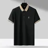 Designer herenpoloshirt top luxe merk korte mouw knoop zakelijk casual veelzijdig heren t-shirt