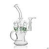 Palenie rur klein recycler dab platformy Hookahs szklany bong dym bong bongs 14 mm miski upuszczenie dostawy domu ogród gospodarstwa domowego dhmd5