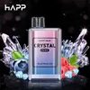 Vaporizador 6000 Puffs Vape Cigarrillo electrónico desechable Barra de cristal E-líquido con sabor a fruta Auténtico 2% 12 ml 6k Vape