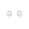 Boucles d'oreilles en argent sterling 925 mignon mini petits enfants fille simple romantique piercing bijoux accessoires