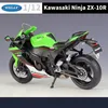 Diecast Model Welly 1 12 Ninja ZX10R Motorcykelmodell Toy Vehicle Collection Autobike Shork Absorber Off Road Autocycle Toys Car 231128