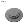 Tapetes de mesa 48 piezas Divisor suave Almacenamiento Durable Gris Hogar Placa de fieltro antifricción Vajilla Separadores sin complicaciones Cocina protectora redonda