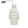 Women's Down Parkas Semi Down Jacket Women Ware Long Loose 2023 Winter New New Three-Proof Courpecial Thick Coat L231129