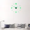 Duvar Saatleri Oturma Odası Yumruksuz Sticker Saat Yaratıcı Basit Aydınlık Dijital Avrupa Tarzı Diy Sessiz Duvarlar Çalışma