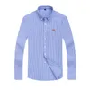 Erkekler Elbise Gömlek Plus Boyut Stripe Oxford Kumaş Mükemmel Konforlu İnce Uygun Düğme Yakası İşler Erkekler Sıradan Uzun Kollu Gömlek Üstler CS123 231129