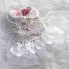 Dog Apparel Princess Dogs Cats Dress Coat Plaid Lace Design Pet Puppy Skirt Autumn/Winter Clothes Outfit 3 Coloursvaiduryd