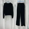 Skirts 2023 Early Spring Velvet Casual Letter Black And White Edge Contrast Fashion Sports Women's Set