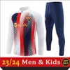 2023 Herrspårsutrymmen Mens Soccer Training Suit Mbappe Long-Sleeve Sweatshirt 23 24 Maillot de Foot Di Maria Verratti Footbal260n
