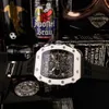 Ontwerper Ri mliles Luxe horloges Automatisch mechanisch horloge Richa Milles Rm11-03 Zwitsers uurwerk Saffierspiegel Geïmporteerde rubberen horlogeband Herensport MerkFJXG