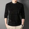 Men's Sweaters Dinboa-top Grade Fashion Knit Pullover Trendy Designer Crew Neck Sweater Men Woolen Casual Jumper Clothing