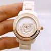Bekijk damesmode casual horloges Hoge kwaliteit designer quartz-batterij keramische 35 mm horloges