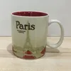 Caneca de cerâmica Starbucks City com capacidade de 16 onças Caneca de café clássica Paris City2097