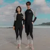 サーフィンのための女性用水着女性水着プラスサイズの水泳女性カップルラッシュガードプッシュアップサーフ韓国のセクシー長袖
