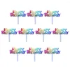 Festive Supplies 50PCS Colourful Plastic Happy Birthday Cake Toppers Decorative Cupcake Muffin Food Fruit Picks Party Decoration S306t