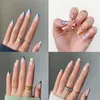 Unghie finte PC Short Colorful Almond Wearable Full Cover Nail Tips Artificiale staccabile Press On Women FashionFalse