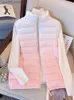 Mäns västar Nya ned bomullsväst kvinnors ljus och tunn med campshoulder Autumn Winter Women Coat Korean Fashion Beautiful Youth Waistcoat Q231129