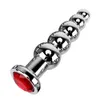 Sex Toy Massager Stainless Steel Prostate Massage Butt Plug Heavy Anus Beads with 5 Balls Toys for Men/ Women/gay Metal Anal Plugs