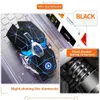Keyboard Mouse Combos Wireless Optical 2 4G USB Gaming 1600DPI 7 Color LED Backlit Rechargeable Silent Mice For PC Laptop 231128