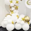 Décoration de fête 91pcs Gold Star Moon Eid Mubarak Ballon Garland Arch Kits Chorme Latex Ramadan Festival Ballon Décorations