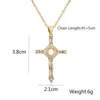 Pendant Necklaces Classical Stylish Cross For Women Girls Delicate Cubic Zirconia Accessories Party Wedding Jewelry Gift