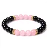 Strand Red Agates Beads Bracelets For Women Men White Howlite Pearl Natural Stone Bracelet Lava Rhodonite Pink Quartzs Bangles Jewelry