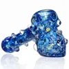 Hand Blown Spoon Pipes Dry Hammer Pipe Frit Heady Pipe 3.5 inch Glass Pipe Hammer Shaped Glass Hand Pipe Herb Girly Galaxy Marble Pipe Glass Smoking Bowl Dry Hand Pipes