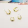 Fashion Chunky Hoops Real 14K Jewelry Punk Hies Solid 9K Gold Hoop Earrings