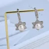 Collana Orecchini Set Gioielli Da Sposa In Lega Di Rame Zircone Perla Pendente Anello Di Tre