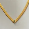 Chains Colored Gemstone V Bold Herringbone Chain Necklace Stainless Steel Dainty For Women Minimalist Non Tarnish Jewelry