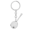 Keychains Sport Jewelry Badminton Nyckelringar 3D Racket Pendant Män Kvinnor Fitness Tillbehör Keychain Fashion Trinka