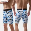 Calzoncillos Ropa interior deportiva para hombres Algodón puro de gran tamaño alargado para evitar la abrasión de las piernas Pantalones deportivos de camuflaje de alta calidad