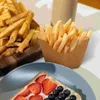 Geschenkwikkeling 100 pc's Franse frietbox Sandwich Containers Go Container Gefrituurde Sandwick Paper Kraft Nachos Food Tray