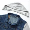 Мужские куртки Повседневная джинсовая куртка с капюшоном Модный и индивидуальный простой модный топ свободного размера