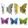 Naklejki ścienne 12pclot 3D Butterfly Mirror Naklejka naklejka Naklejka Zdejmowana dekoracja ślubna pokój dziecięcy 231128