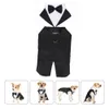 Vêtements pour chiens Costume pour animaux de compagnie Chiens Vêtements Tenues de mariage Tuxedo Chiot Cravate Combinaison Chemises Porter une tenue élégante Hiver Anniversaire Tuxedos Vêtements 231129